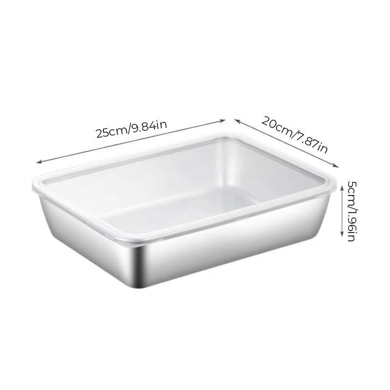 BowLift | Stainless Steel Square Plate (With Lid)
