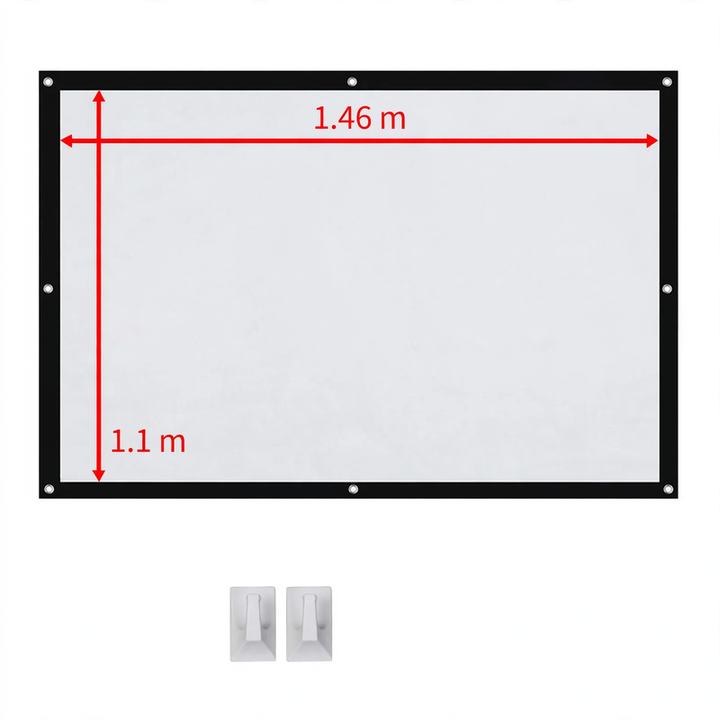 Projection screen, canvas made of sailcloth