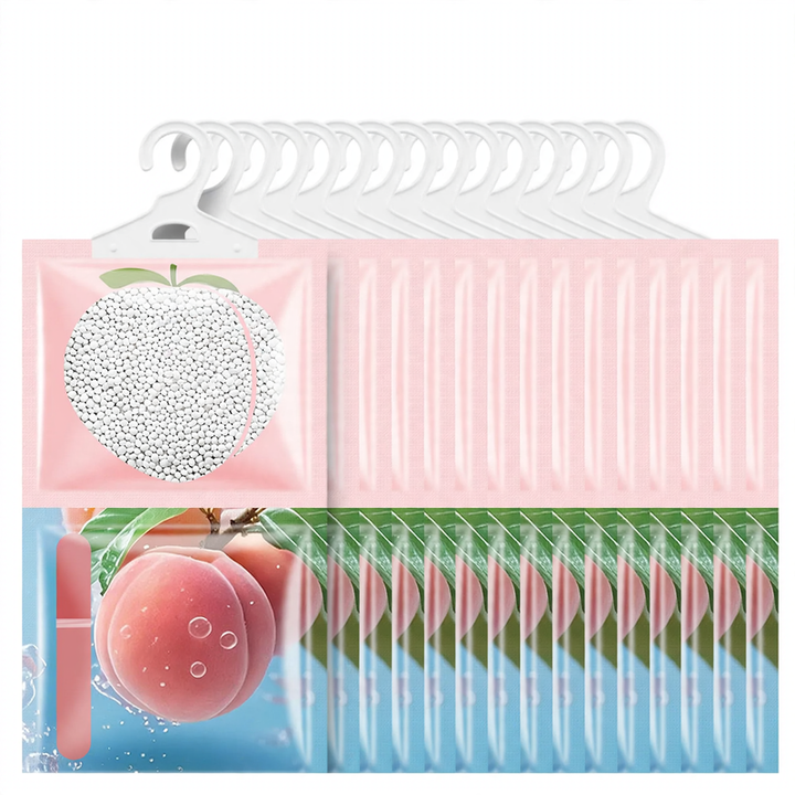 Hanging dehumidifier bag for wardrobes