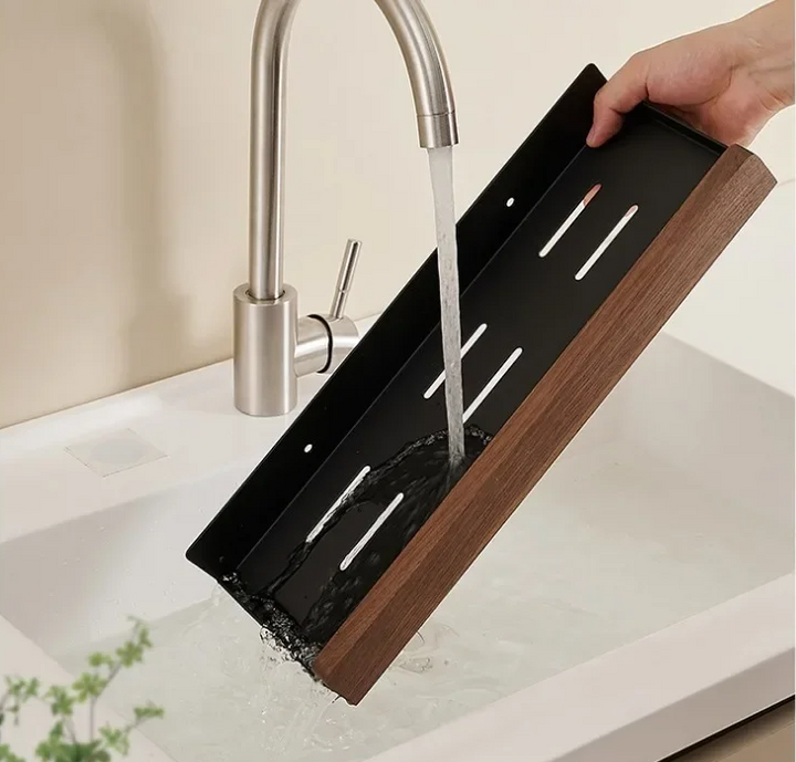 CulinaWood Kitchen Wall Shelf Bowlift