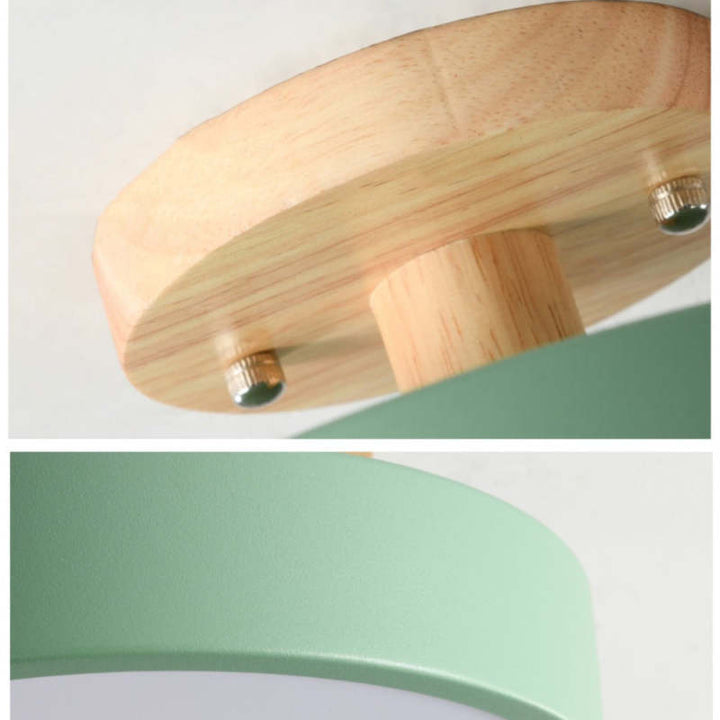 Modern LED ceiling light made of wood – Quinn ceiling lamp for living room, hallway, bedroom and dining room | Bowlift