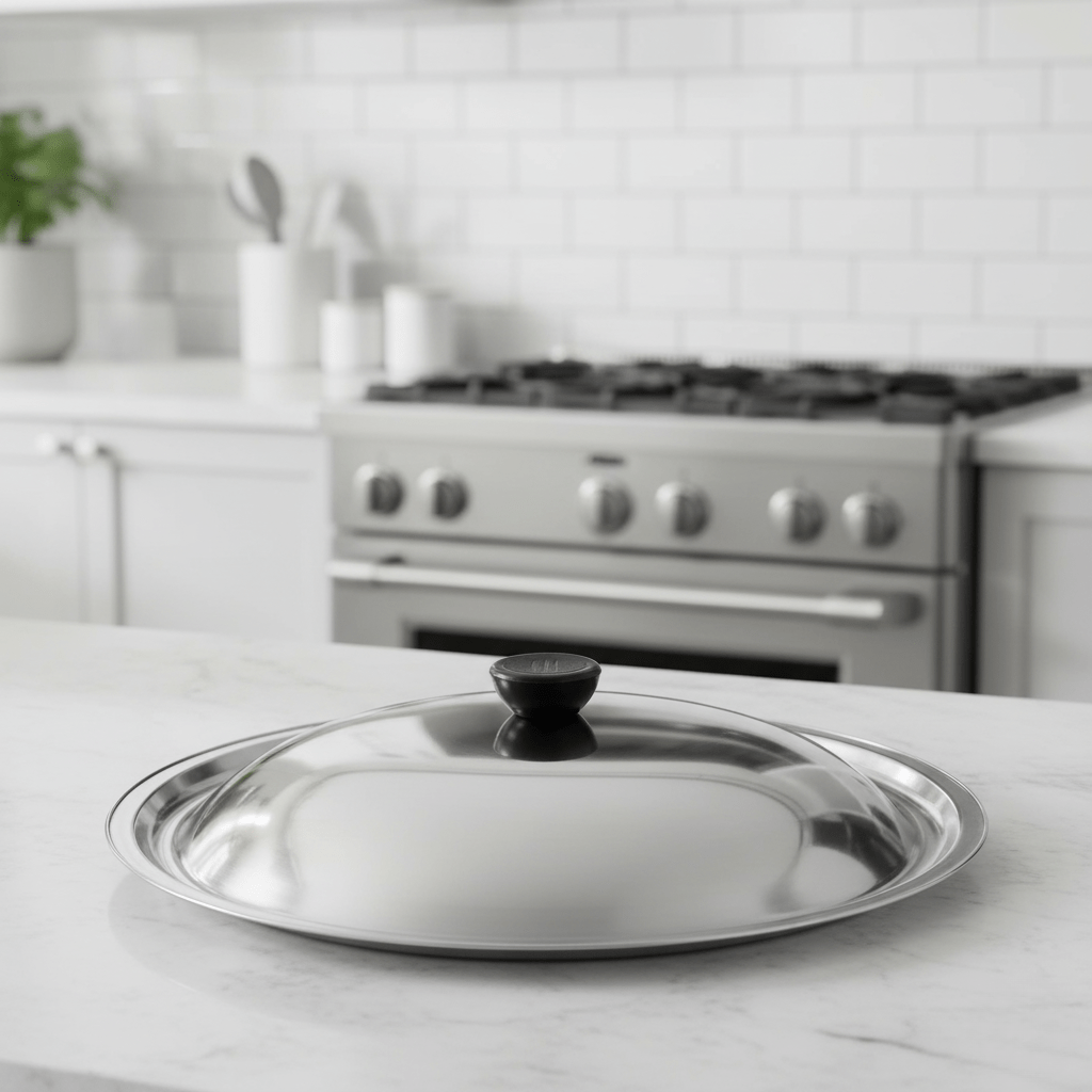 BowLift | Robust universal stainless steel lid for woks & pans
