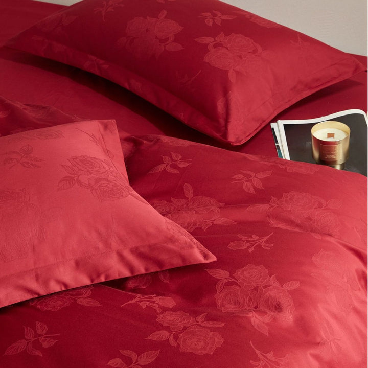 Cotton bedding set, 4-piece, wedding style