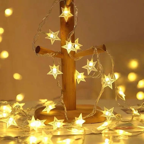 LED star fairy lights for atmospheric decoration
