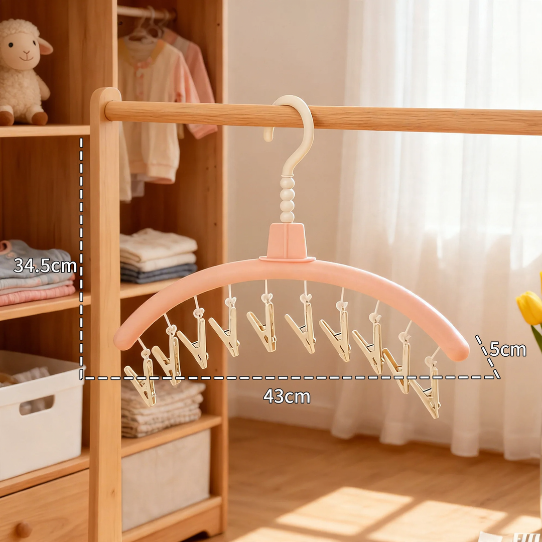 Apple drying rack with clips