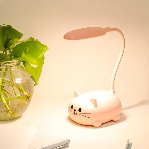 Mini Cartoon Cat LED Eye Protection Reading Lamp USB Rechargeable Desk Lamp | Bowlift