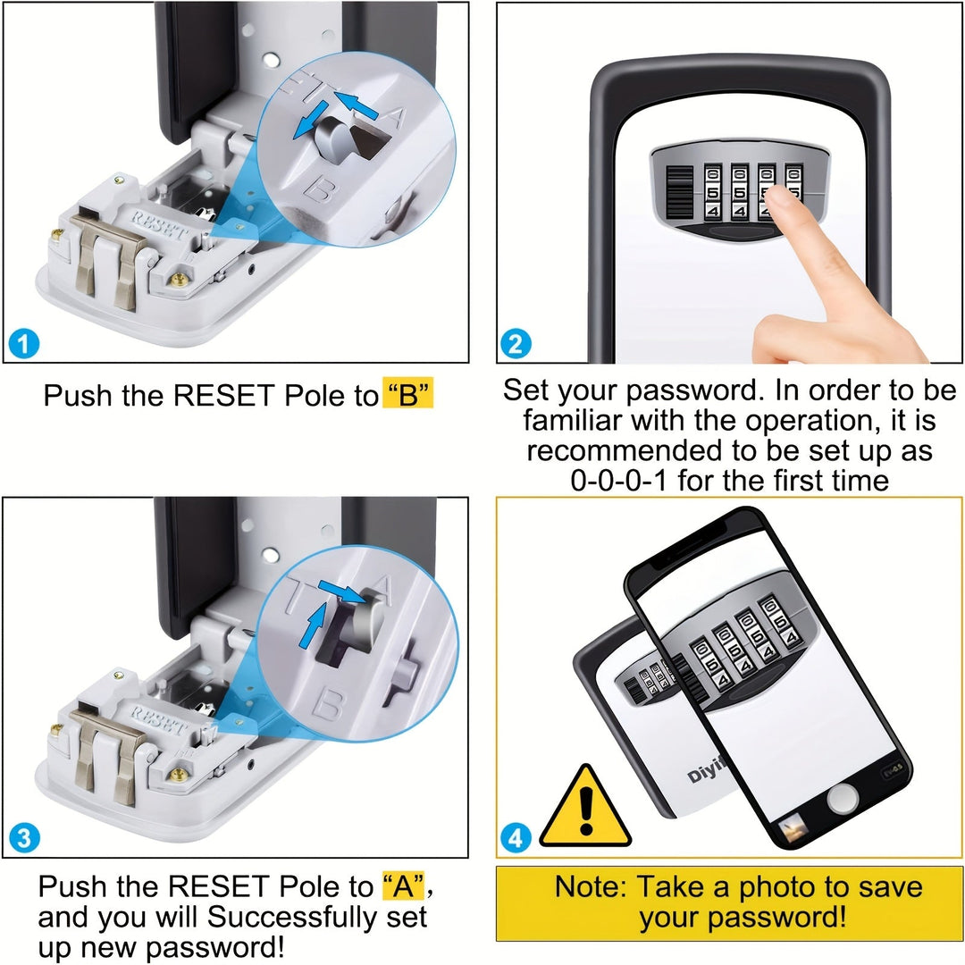 Key safe for outdoors with code & cover | Bowlift