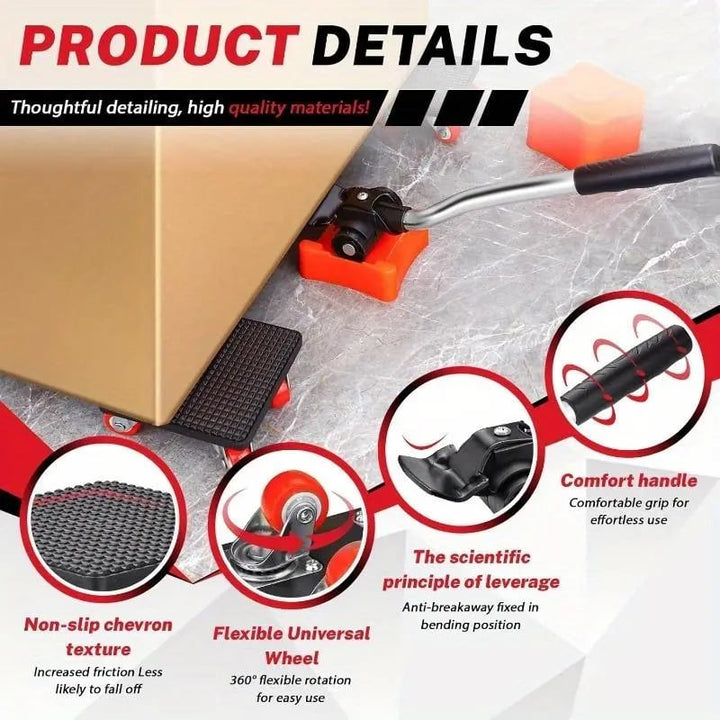 GlideMaster — Effortlessly master heavy loads and protect your back while moving furniture | Bowlift