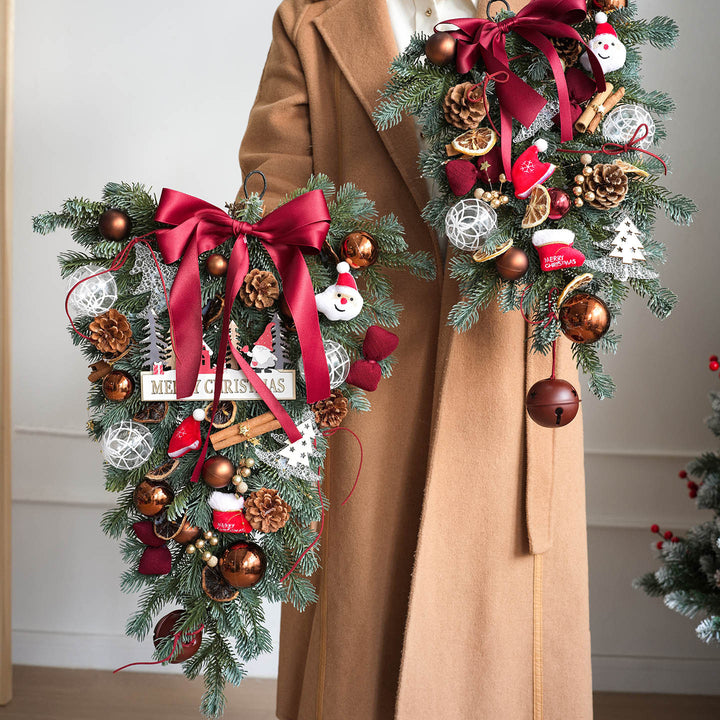 Decorative Christmas wreath with bells