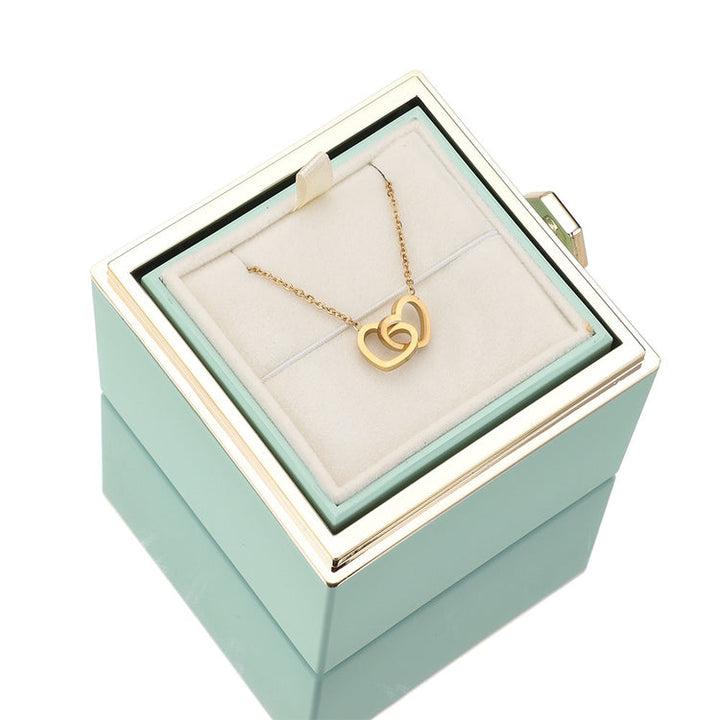 BowLift | [Ideal Gift] Eternal Rose Box - With engraved necklace & artificial rose