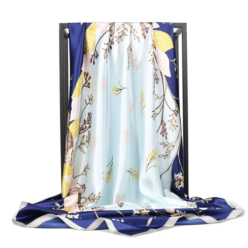 BowLift | Large square scarf Simulation silk scarf All-match scarf Scarf