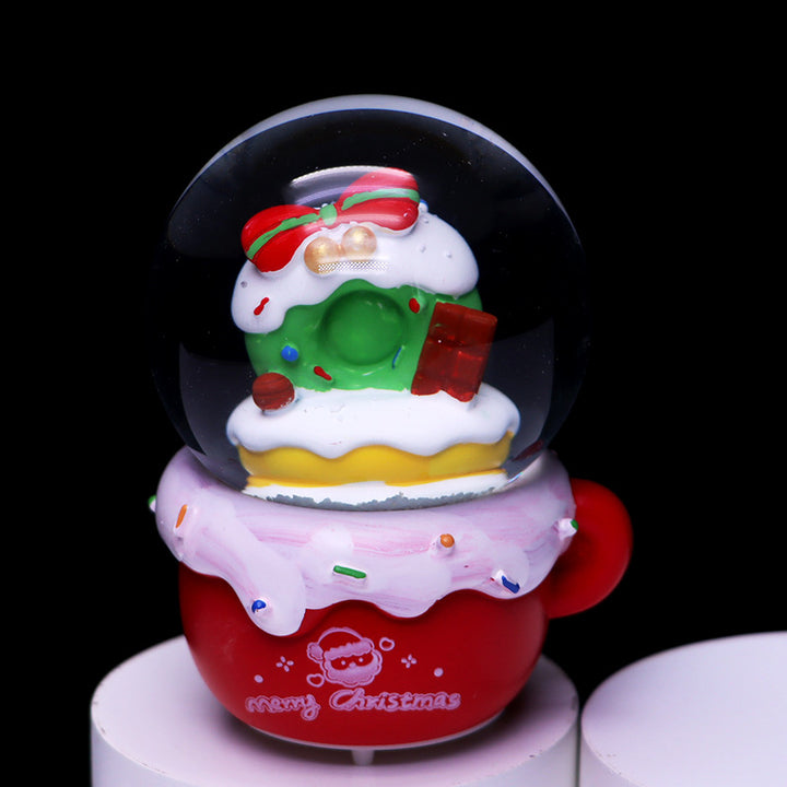 Mini snow globe with light effect