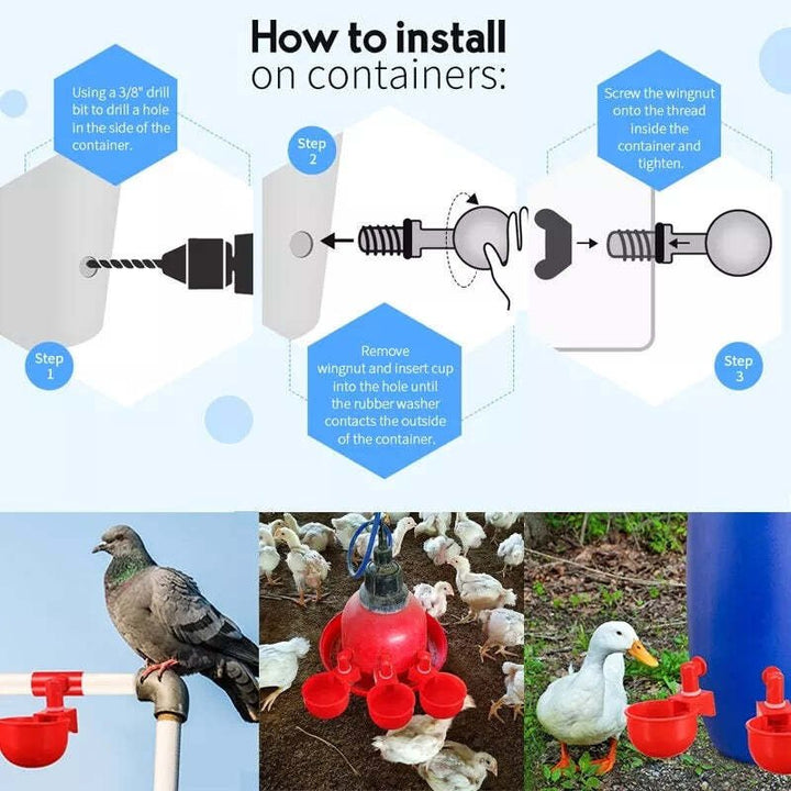 BowLift | Automatic Chicken Water Cup Bird Coop