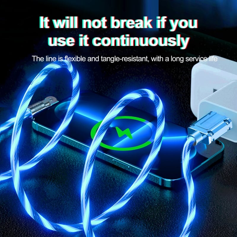 BowLift | Magnetic Charging Cable | 540° Rotating Connector | Fast Charge with LED Glow