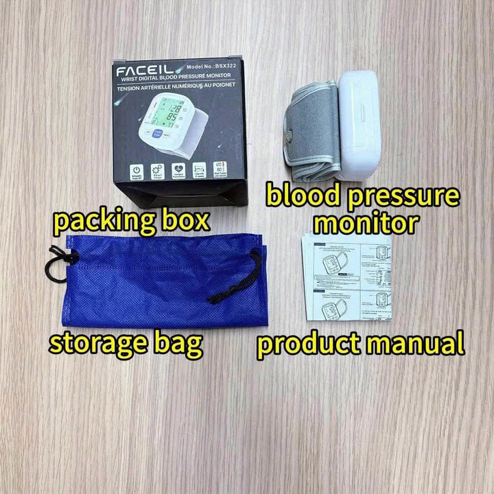 Wrist blood pressure monitor with illuminated display | Bowlift
