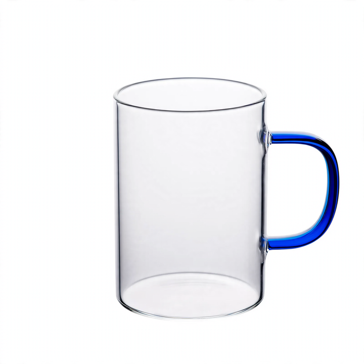 Borosilicate glass cup with wooden handle, 360 ml