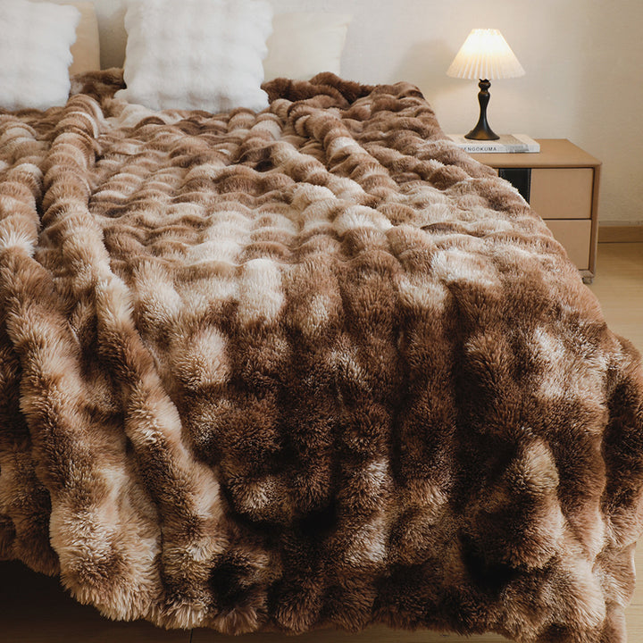Reversible wool blanket, fleece, various sizes
