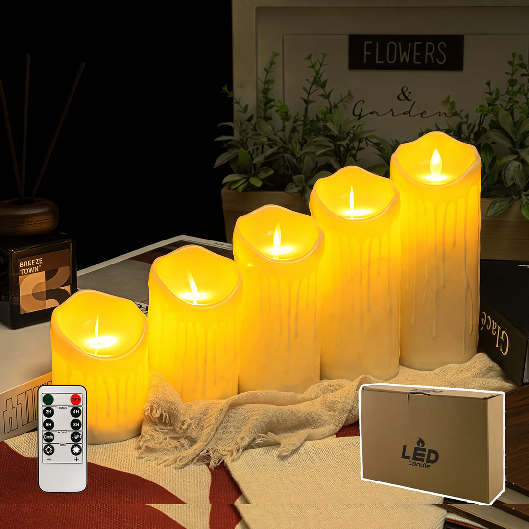 LED Real Wax Look Candle with Flicker Effect
