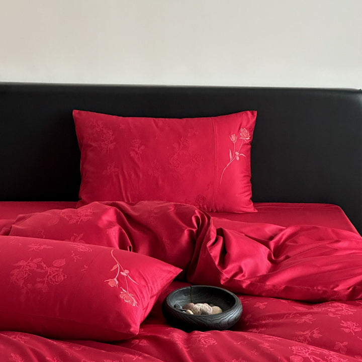 Wedding bedding set made of cotton, 4-piece