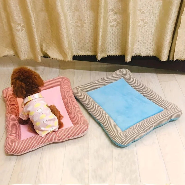 Cooling mat for pets with raised padded edge | Bowlift