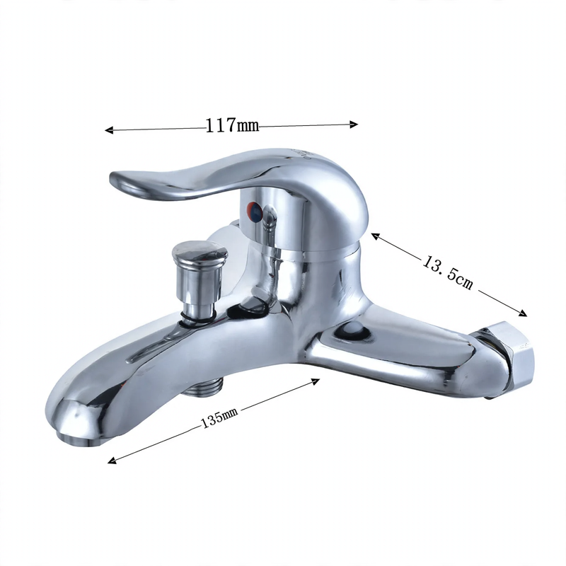 Shower mixer, three-piece