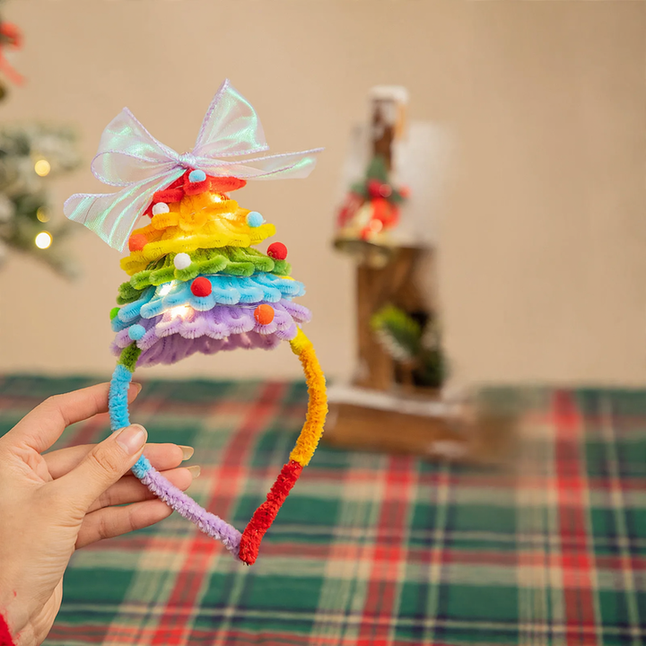 DIY Christmas Tree Table Decoration made of Bendable Plush