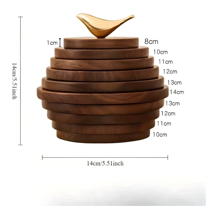 Walnut Wood Coaster – Heat Resistant & Anti-Scalding | Ideal for Cups, Glasses, and Pots | Bowlift