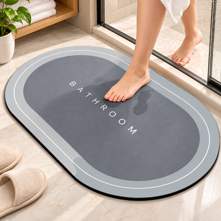 Plush Non-Slip Memory Foam Bathroom Mat Bowlift