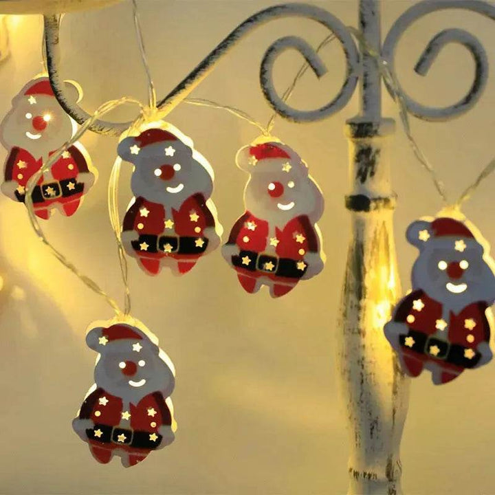 BowLift | Christmas LED Light String Santa Claus Elk Snowman Xmas Ornament String Light Christmas Decorations New Year Navidad Gift
