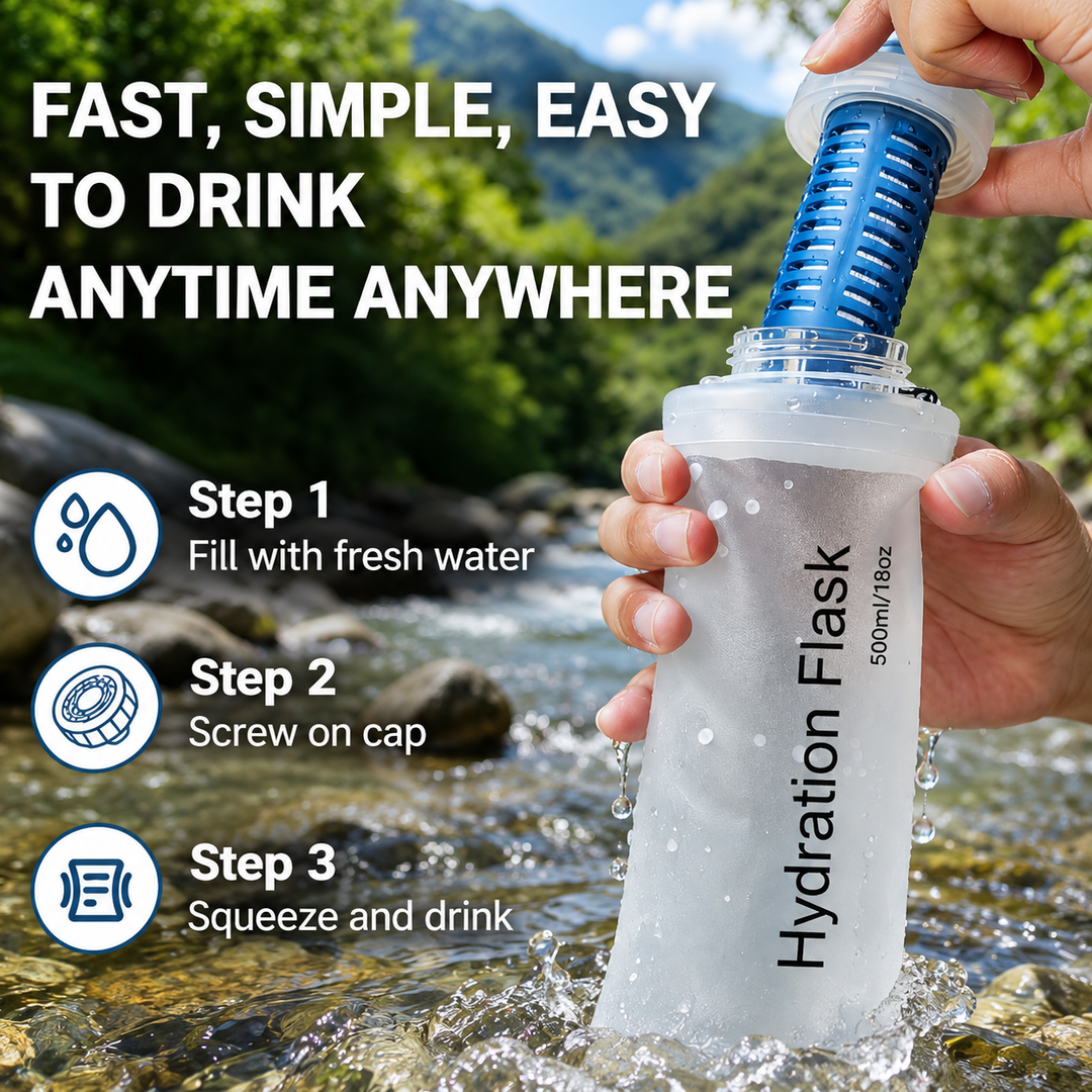 Collapsible Silicone Sports Hydration Flask Bowlift