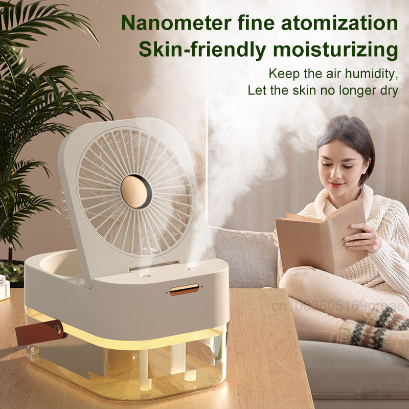 Portable Spray Fan With Night Light | Bowlift