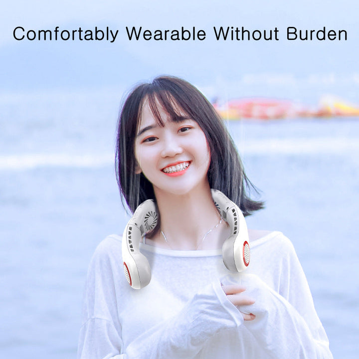 Portable Foldable Hanging Neck Fan | Bowlift
