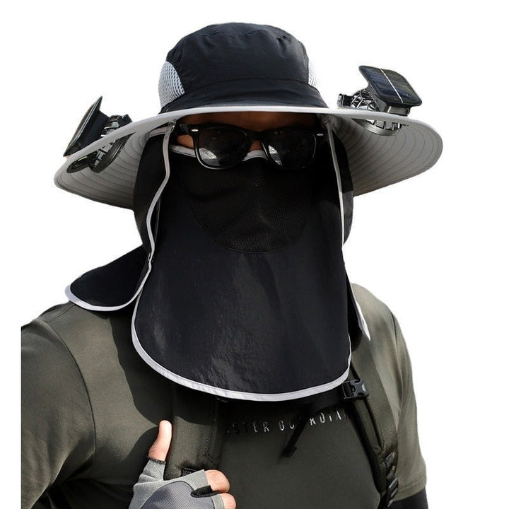Quick-drying Solar Fan Outdoor Big Brim Sun Hat | Bowlift