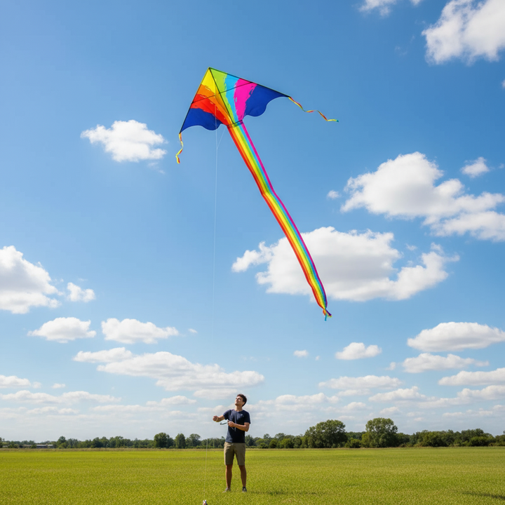 BowLift | Colorful Long Tail Outdoor Rainbow Kite