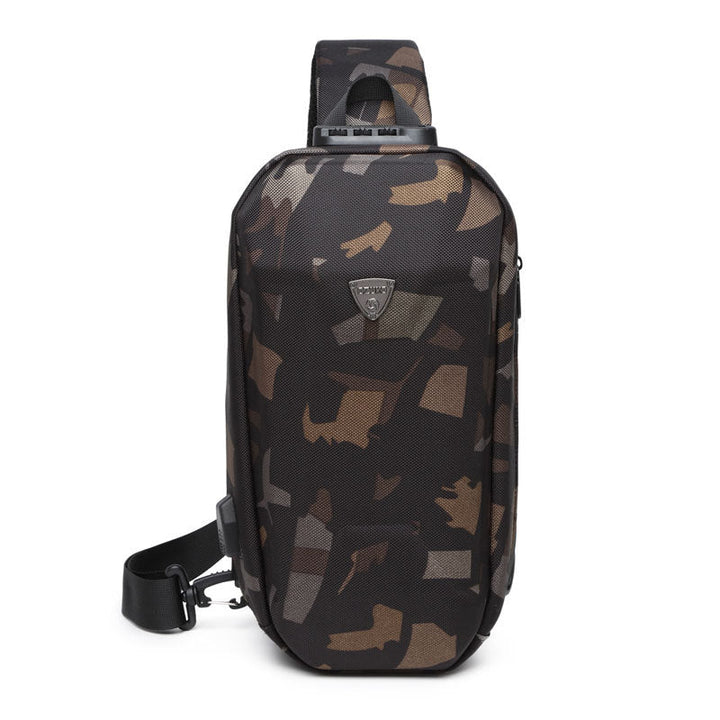 BowLift | Hard Shell Sling Bag with Lock, USB Port, Waterproof Material, Anti-theft Zips