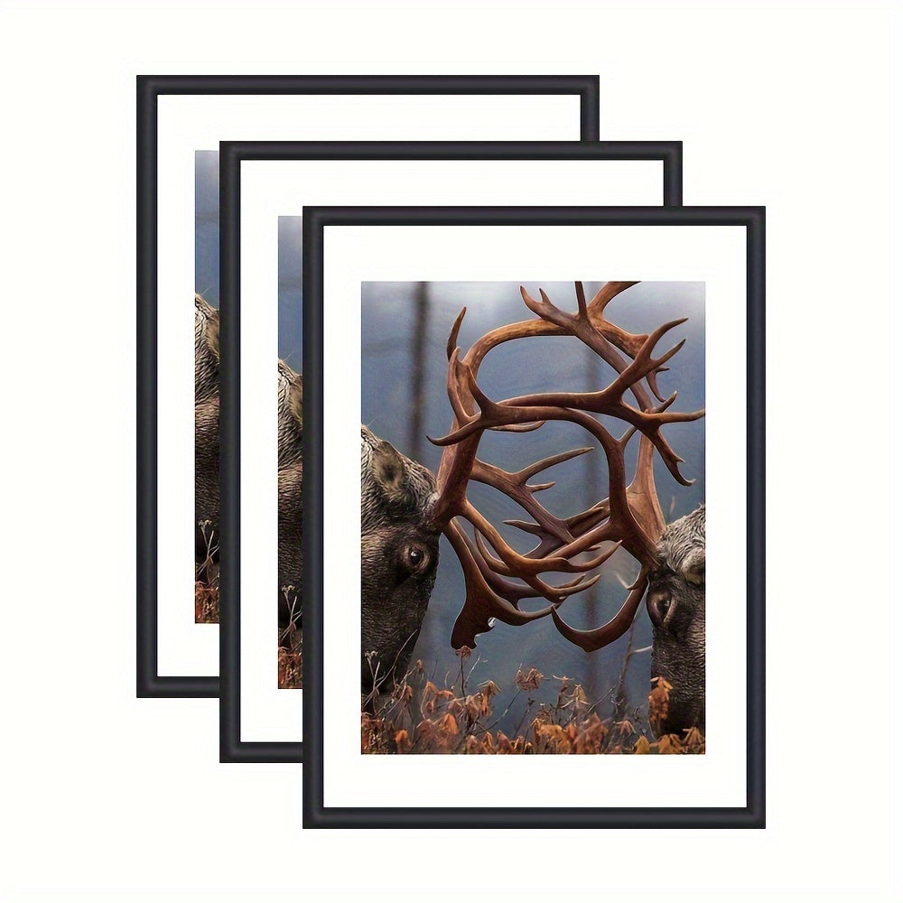 GalleryFrame – Set of 3 Black Photo Frames for Walls and Tables Bowlift