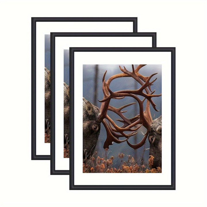 GalleryFrame – Set of 3 Black Photo Frames for Walls and Tables Bowlift