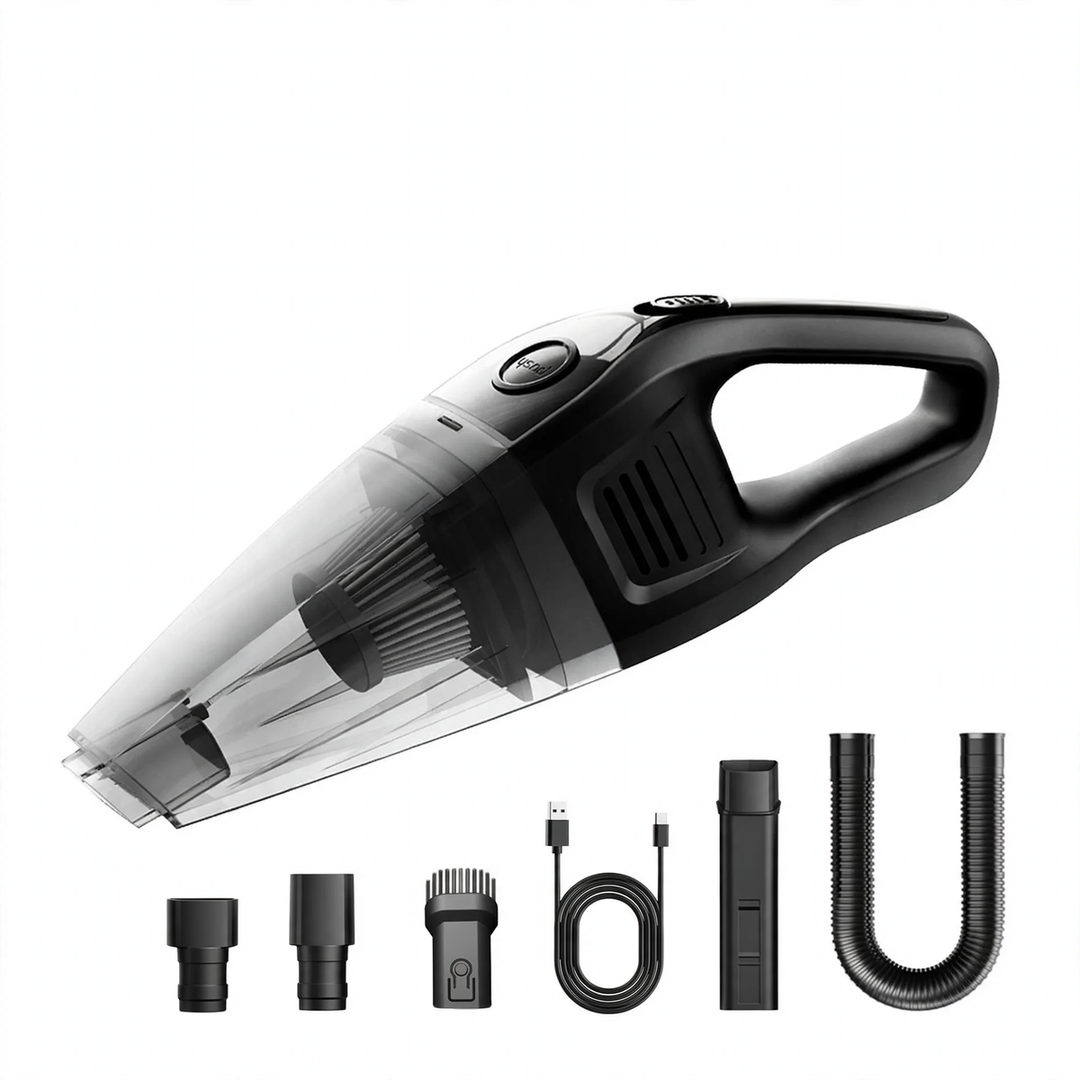Portable car vacuum cleaner with battery