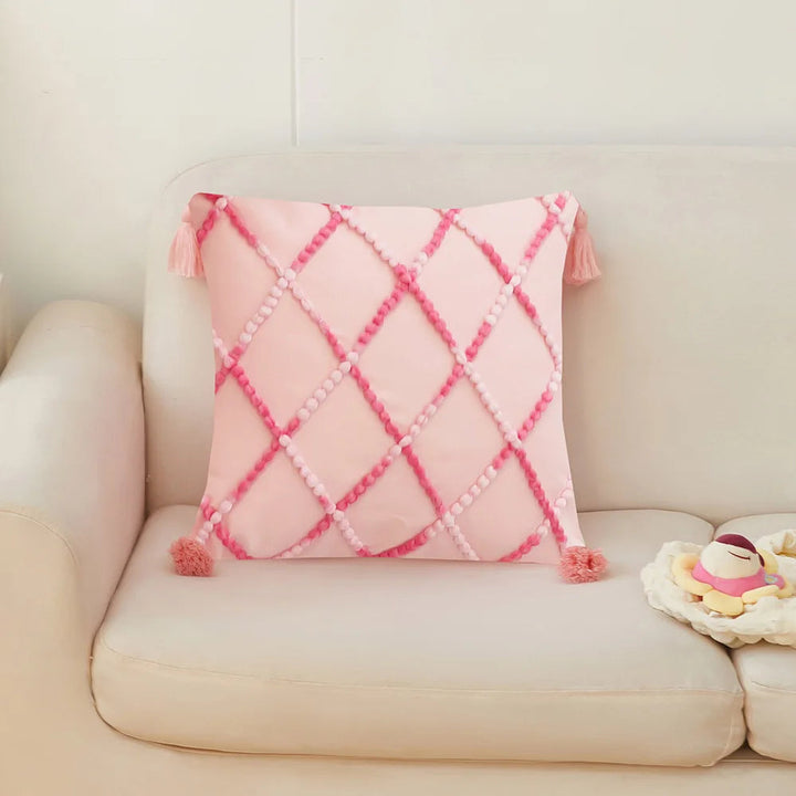 BowLift | Nordic Geometric Tassel Cushion Cover – Stylish Gradient Decorative Pillow Case