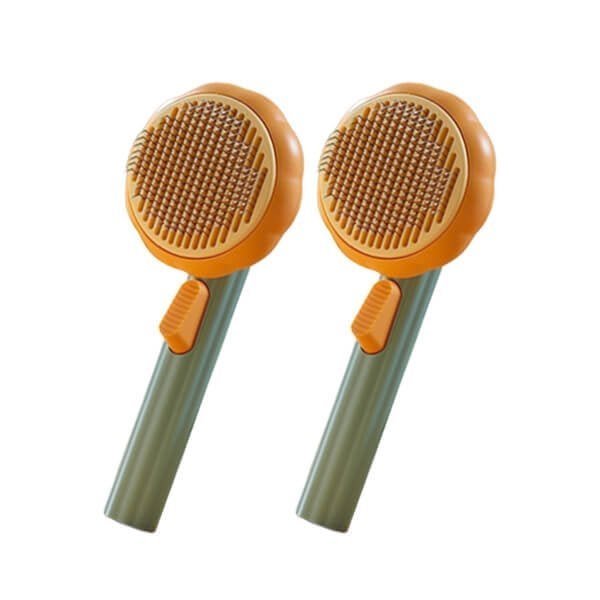 BowLift |  Pumpkin Pet Comb Pet Grooming Self-Cleaning Brush For Dogs Cats Puppy Rabbits