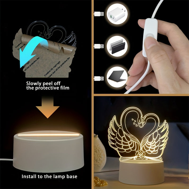 SwaneLume – USB 3D LED Table Lighting Bowlift