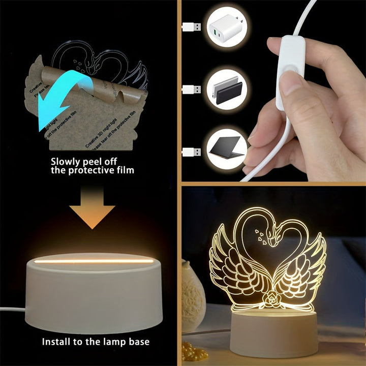 SwaneLume – USB 3D LED Table Lighting Bowlift