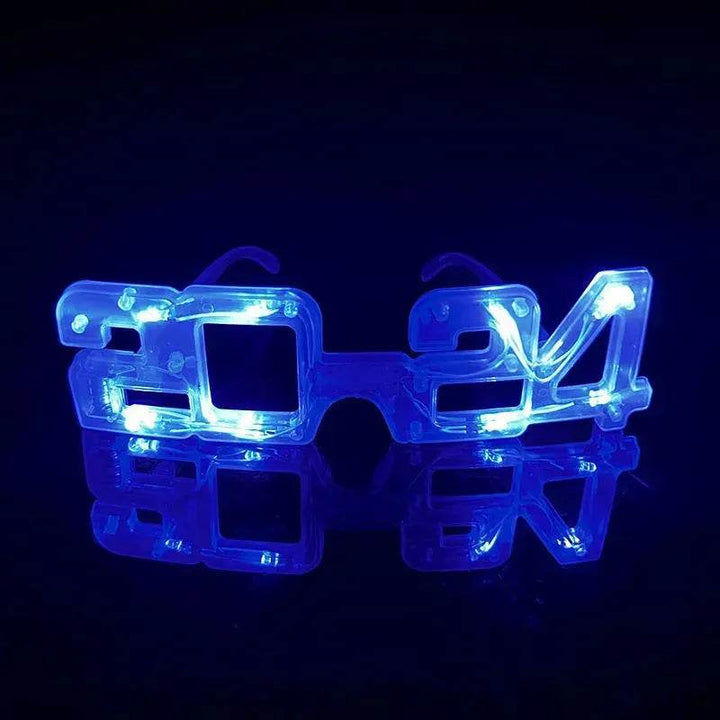 BowLift | LED Glowing New Year Glasses 2025 Glitter Glasses For Party Evening Decoration