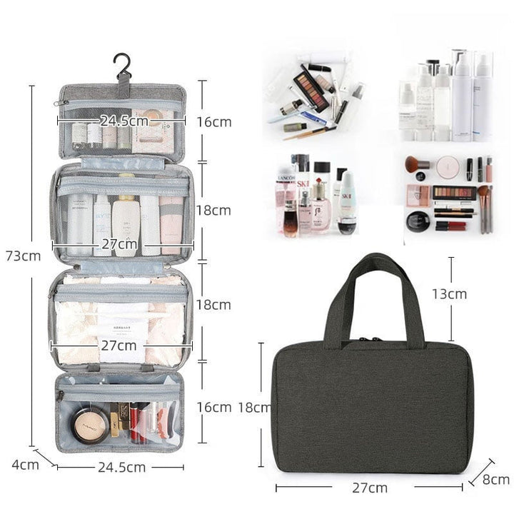 BowLift | Water-resistant Toiletry Bag Travel Bag with Hanging Hook