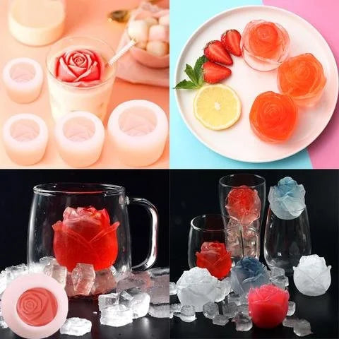 BowLift | 3D Silicone Rose Shape Ice Cube Mold
