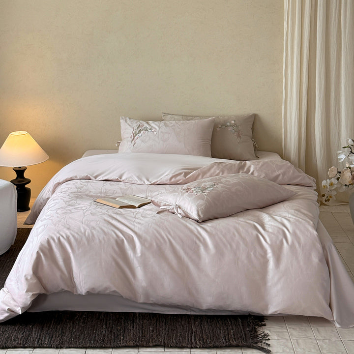 Cotton bedding set, long staple, embroidery