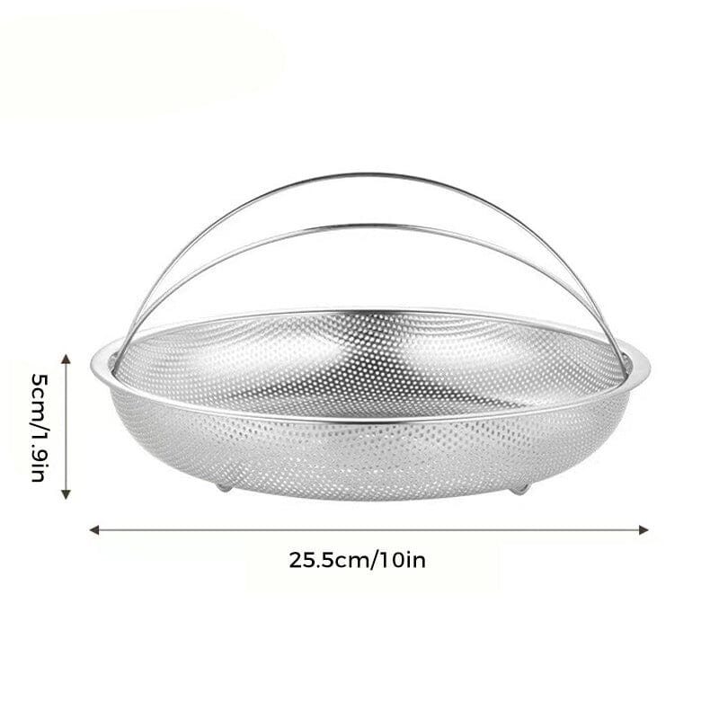 Multi-function Stainless Steel Steamer Drain Basket with Handle | Bowlift