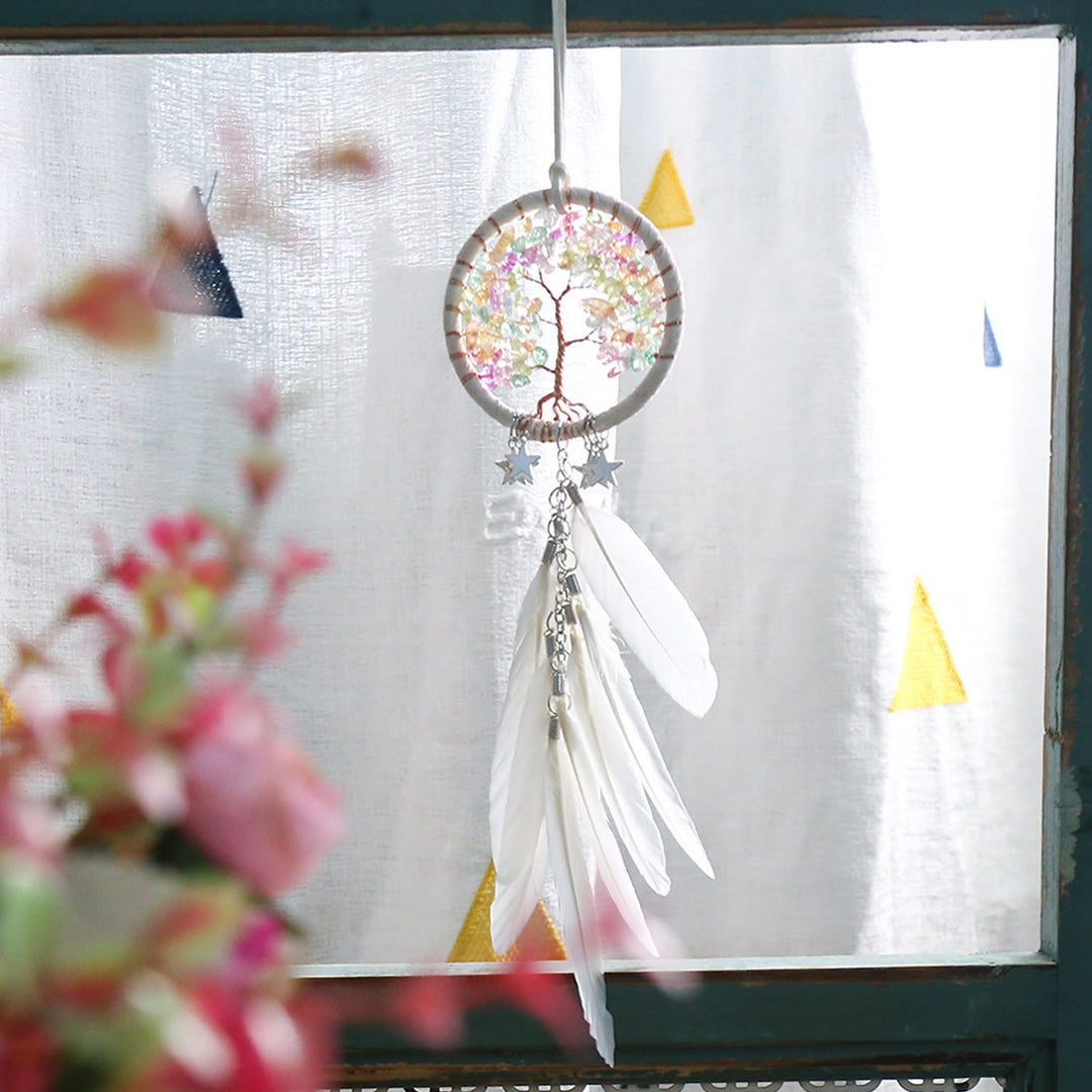 BowLift | Tree of Life Gemstone Dreamcatcher Hanging Jewelry