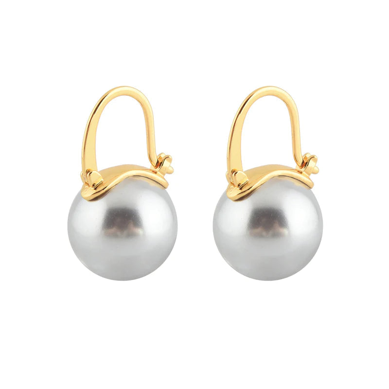 BowLift | Black Pearl Earrings  Available in White Champagne Grey Gold and Black  Pearl Dangle Earrings