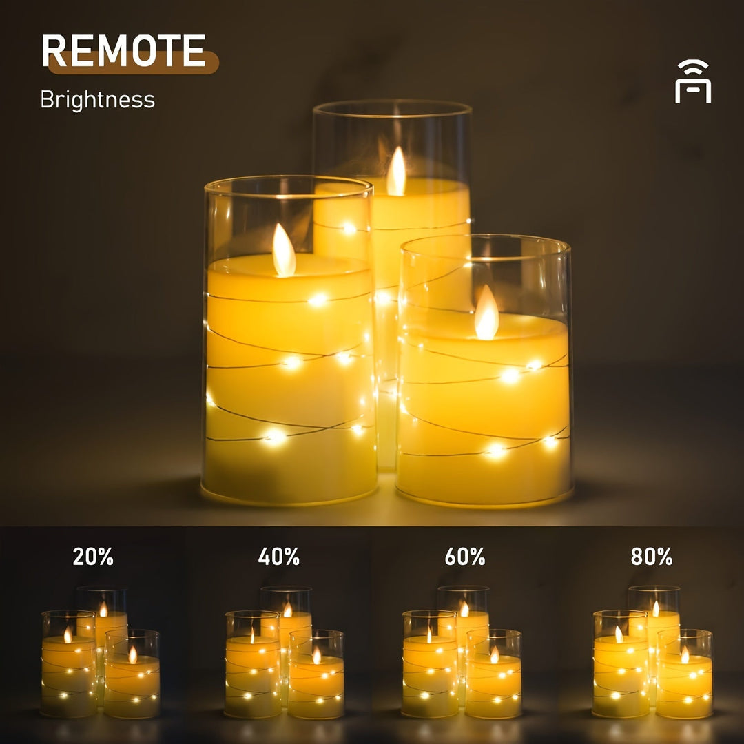 RomanticGlow – LED Candle Set with Remote Control Bowlift
